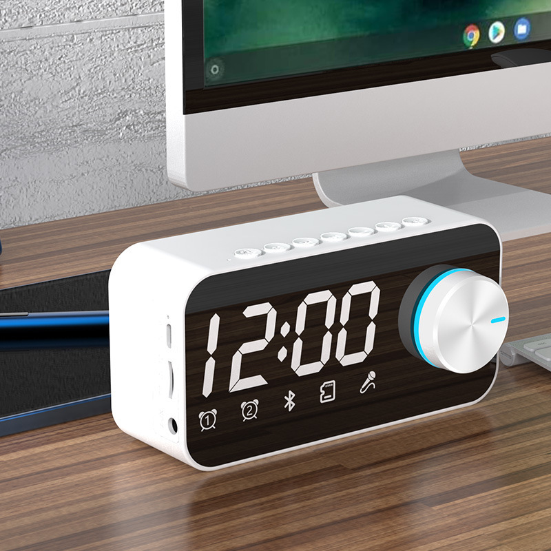 現物クロスボーダー鏡面無線bluetoothスピーカー携帯プレゼント家庭用カード学生時計目覚まし時計パソコン音響|undefined
