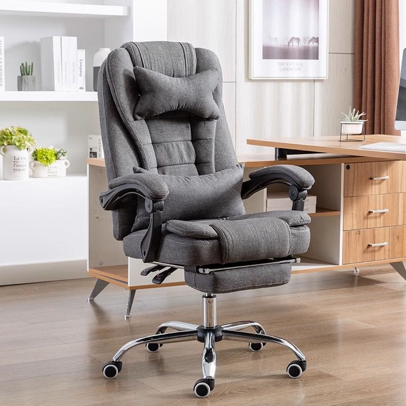 Silla de oficina silla de computadora ergonómica reclinable respaldo para el hogar asiento de dormitorio sofá de deportes electrónicos silla de jefe de cuero