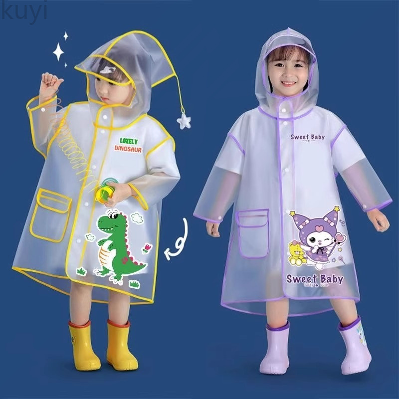 Children's Raincoat Girls Boys Kindergarten 2025 Baby Rain Boots Primary School Students Rainproof Clothing Split Waterproof
