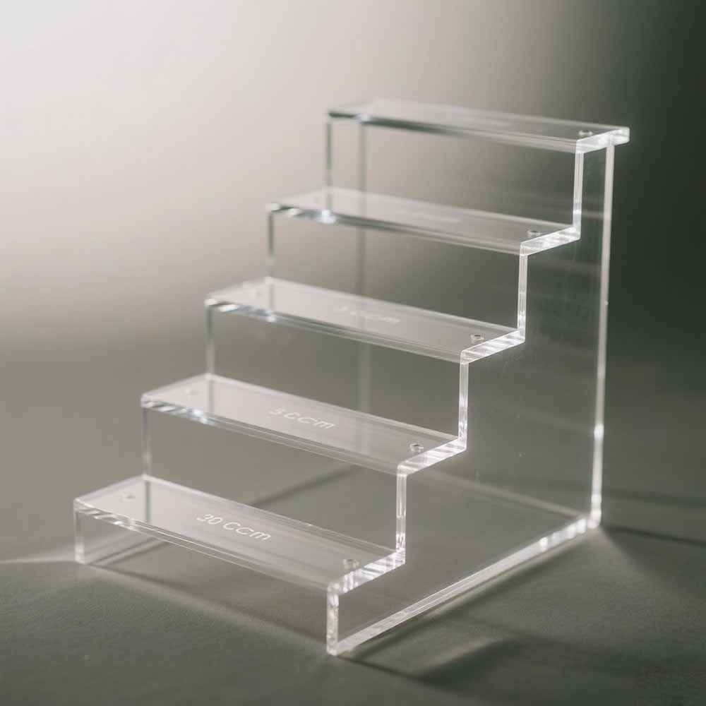 透明亚克力阶梯多层展示陈列架化妆品饰品架有机玻璃商用展示道具