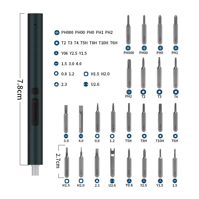 Transfronterizos 68 en uno destornillador eléctrico de precisión pequeño recargable tipo herramienta de destornillador eléctrico portátil doméstico