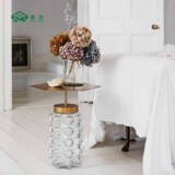 麦古 INS персонализированный простой креативный боковой столик с лампочкой из закаленного стекла, металлическая стойка, диван, угловой столик, журнальный столик