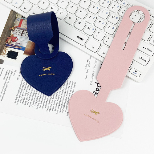 Luggage bag tag, suitcase boarding pass, luggage leather tag, checked name anti-lost small pendant luggage tag