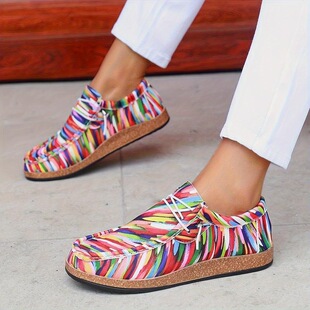 Y 82317 Colorful Lace-up Low-top Flats �����L����Ь �羳