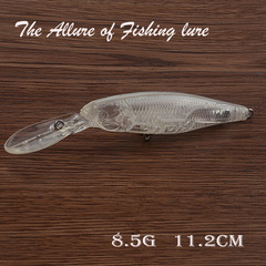 Lure Minnow 11.2CM/8.5G Transparent Undecorated Plastic Fake Bait for Sea Fishing Tackle Wholesale