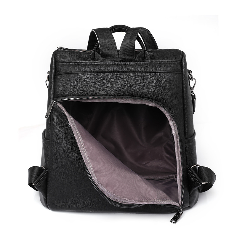 Los fabricantes envían 2023 nuevas mochilas antirrobo de cuero suave para damas casuales