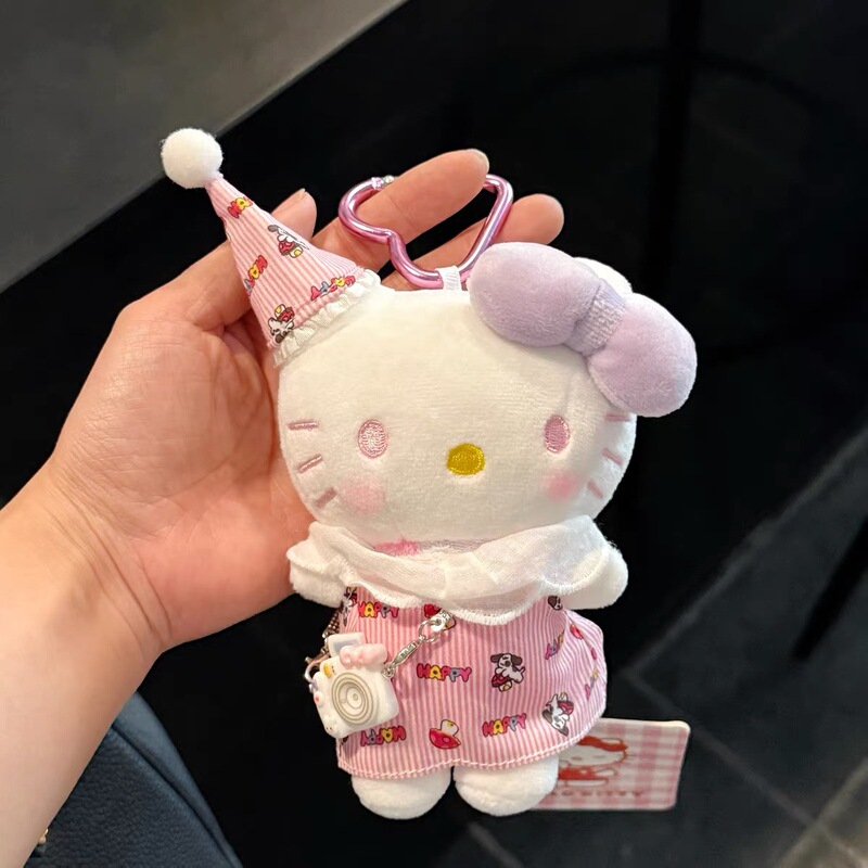 正版三丽鸥hellokitty包挂件可爱玩偶毛绒钥匙扣公仔diy生日礼物|undefined