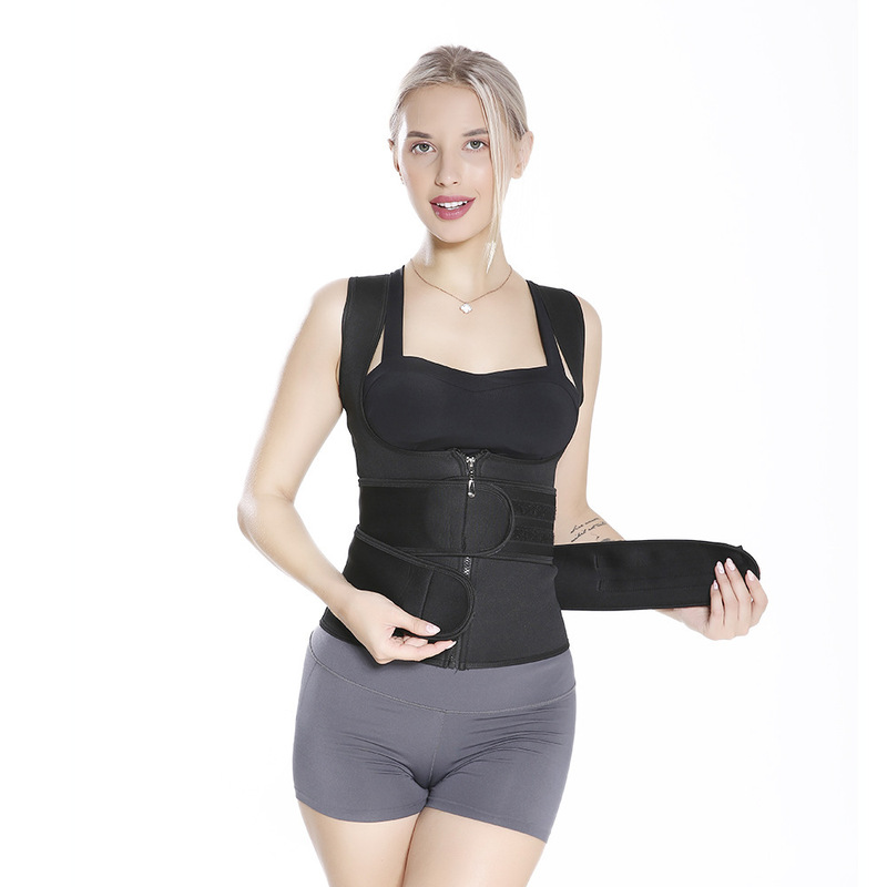 Neoprene Coach Vest High Pressure Corset Women Body Shaper Double Waist Corset Vest