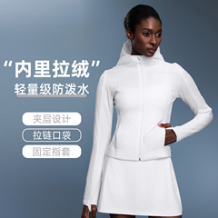 秋冬新款轻薄保暖外套女加绒防风连帽开衫短款显瘦棉服外套D25121