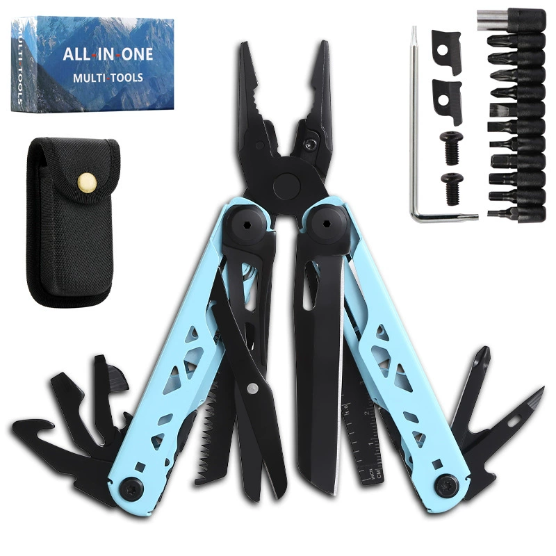 Da Jan Blue Открытый многофункциональные плоскогубцы для кемпинга складной нож, ножницы и плоскогубцы комбинированные инструменты Amazon
