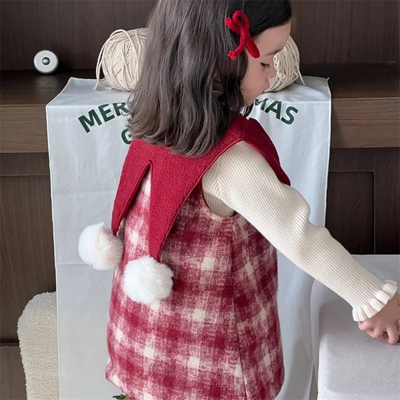 Vestido de niña, ropa de otoño e invierno, vestido de princesa de fragancia pequeña para niños, traje de año nuevo, vestido de bebé femenino de un año, invierno