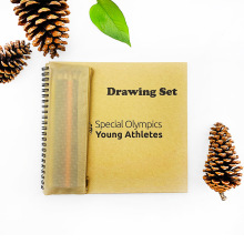 厂家生产可定制logo彩色铅笔笔袋线圈绘画本学生儿童文具绘画套装