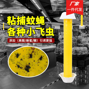Cross-Border Fly Trap Sticky Stick Household Kitchen Fly Sticky Paper Outdoor Garden Fruit Fly Small Flying Insect Trap Fly Swatter