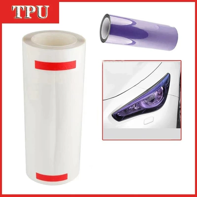 Car headlight protective film: Tpu Blackened Light Film, Self-Repairing - tpu-transparent-to-purple-30cm-05m-units