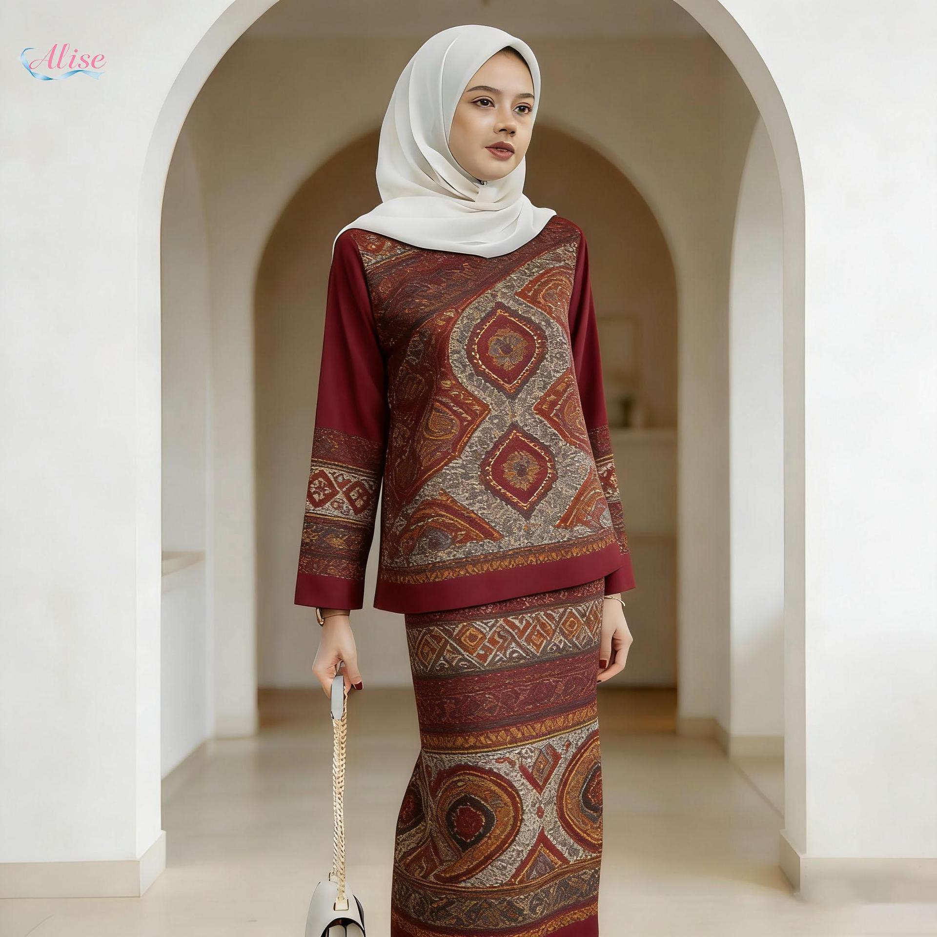 Elegant Two-piece Maxi Dress Set With 3d Floral Print For Women_voghion.com