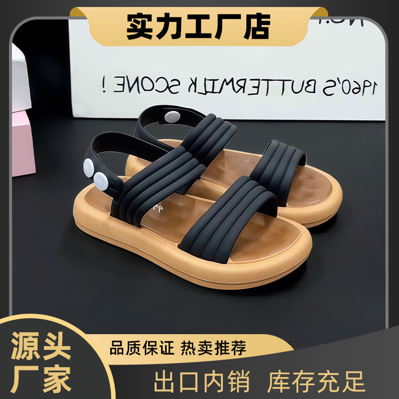 Sandalias de niñas verano nuevo tipo de fondo suave chicas pequeñas y medianas fabricantes de niños grandes al por mayor comercio exterior e-commerce sandálias de hebilla