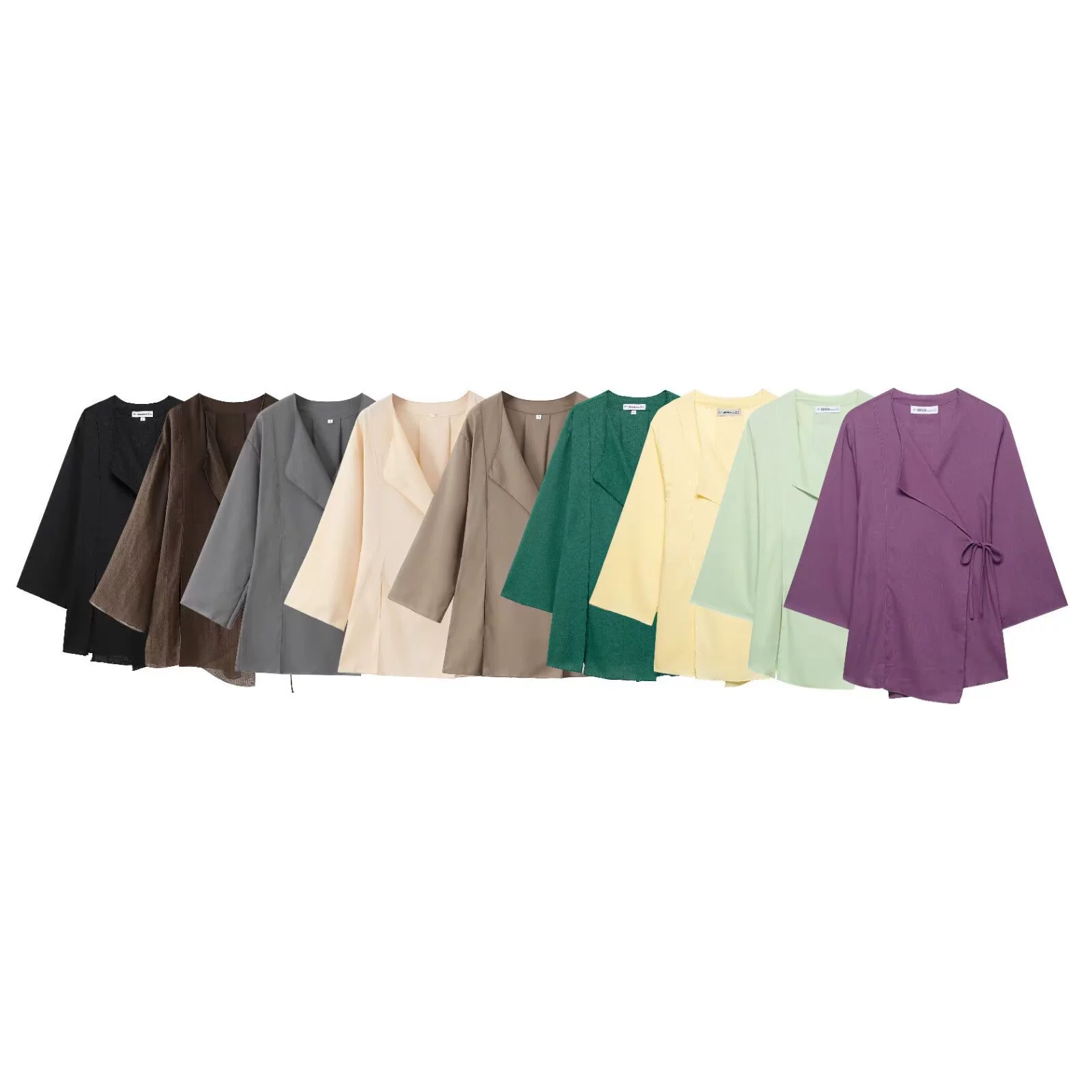 Трансграничная европейская и американская женская одежда AliExpress INS взрывающиеся льняные кимоно скрещенные куртки модные брюки набор