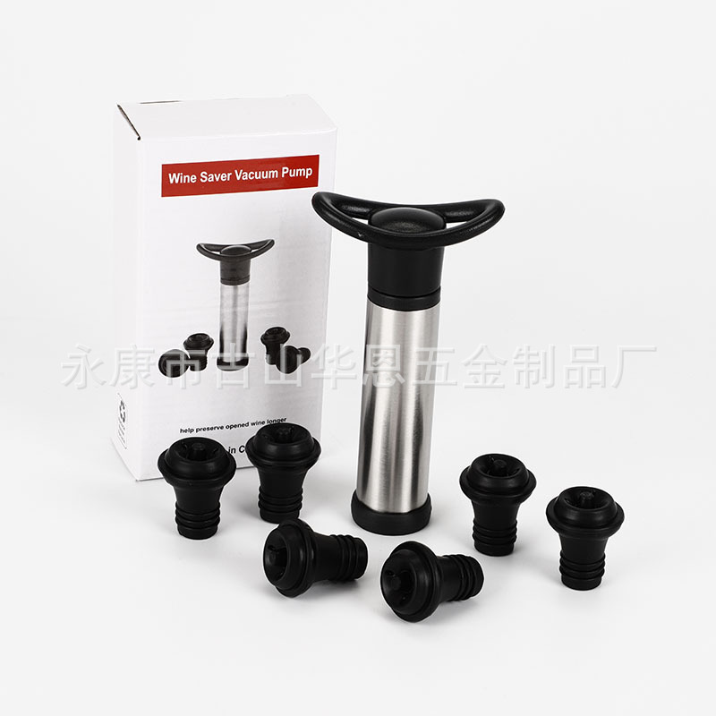 Tapón de vino/champán de acero inoxidable con bomba de vacío, venta directa