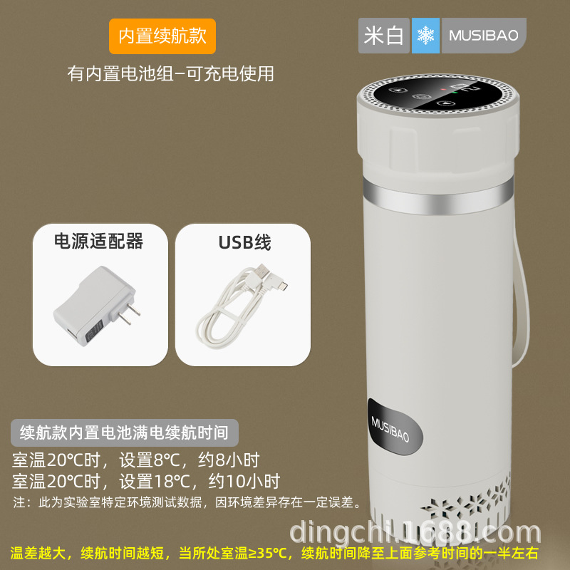 Soyuducular, Mini Portable Mini Refrigerator - built-in-battery-white