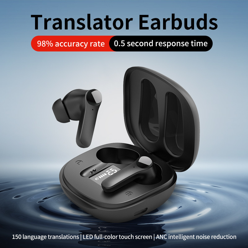 B11ワイヤレスbluetooth翻訳イヤホン携帯入耳式翻訳機タッチヘッドホン多言語翻訳イヤホン|undefined