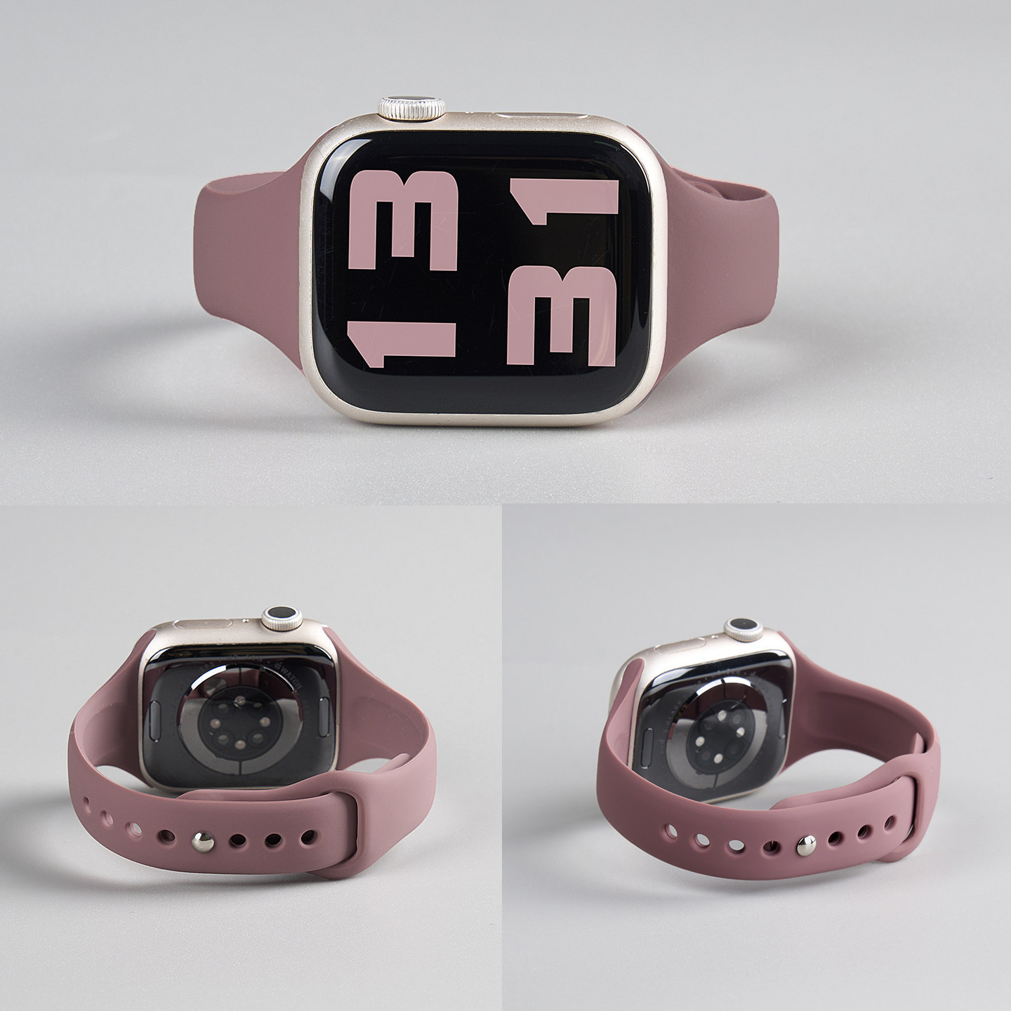 Suitable for Apple S10, S9, slim waist silicone watch, S8 new women's watch, S7 autumn/winter style [makes hands look slimmer]