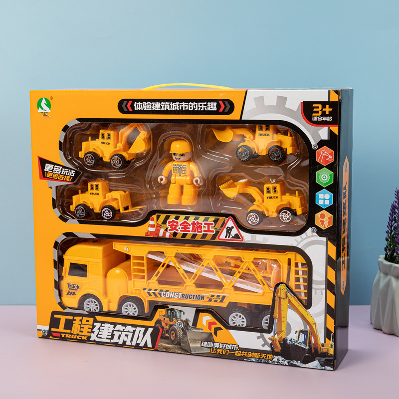 Wholesale Children's Large Inertial Engineering Vehicle Fire Truck Excavator Boy Car Toy Training Class Institutional Gift