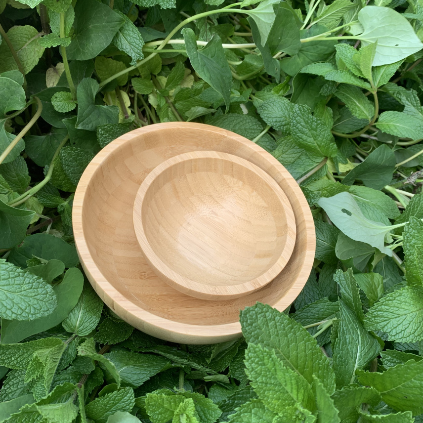 Juego de tazones de bambú para ensalada 12/14/20/23/25/26/30/35 cm, tazón de bambú para amasar, tazón de bambú