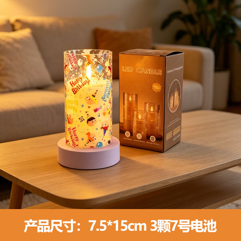 Fábrica directa vela lámpara LED simulación vela electrónica decoración de cena simulación vela de llama fijación transfronteriza