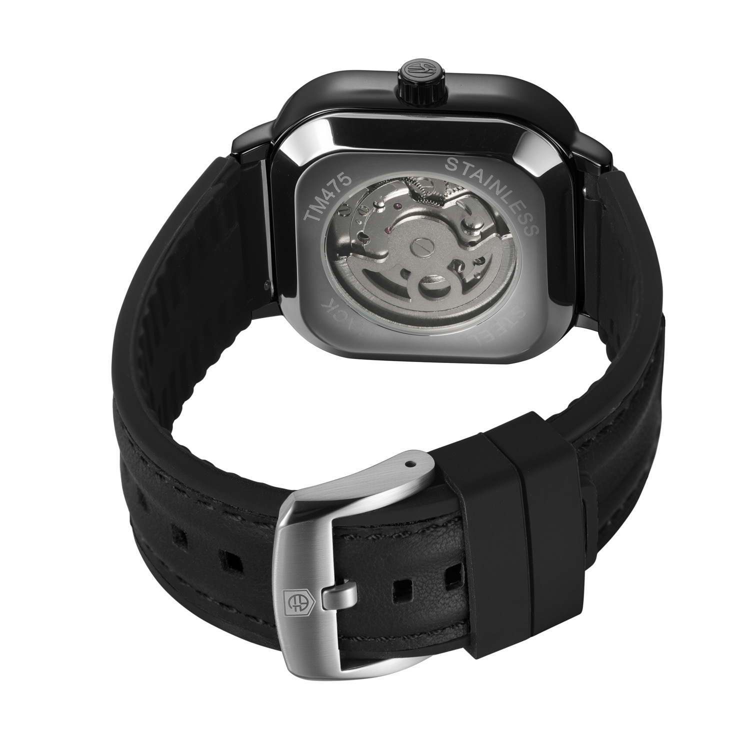 Automatic Mechanical Square Watch European Style Men’s Clock_voghion.com