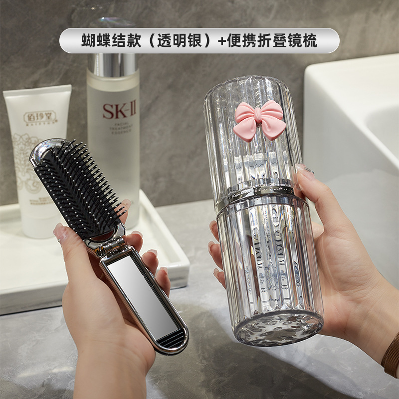 bydoll lujo ligero viaje taza de lavado cepillo de dientes pasta de dientes taza caja de almacenamiento de taza de dientes portátil taza de enjuague bucal