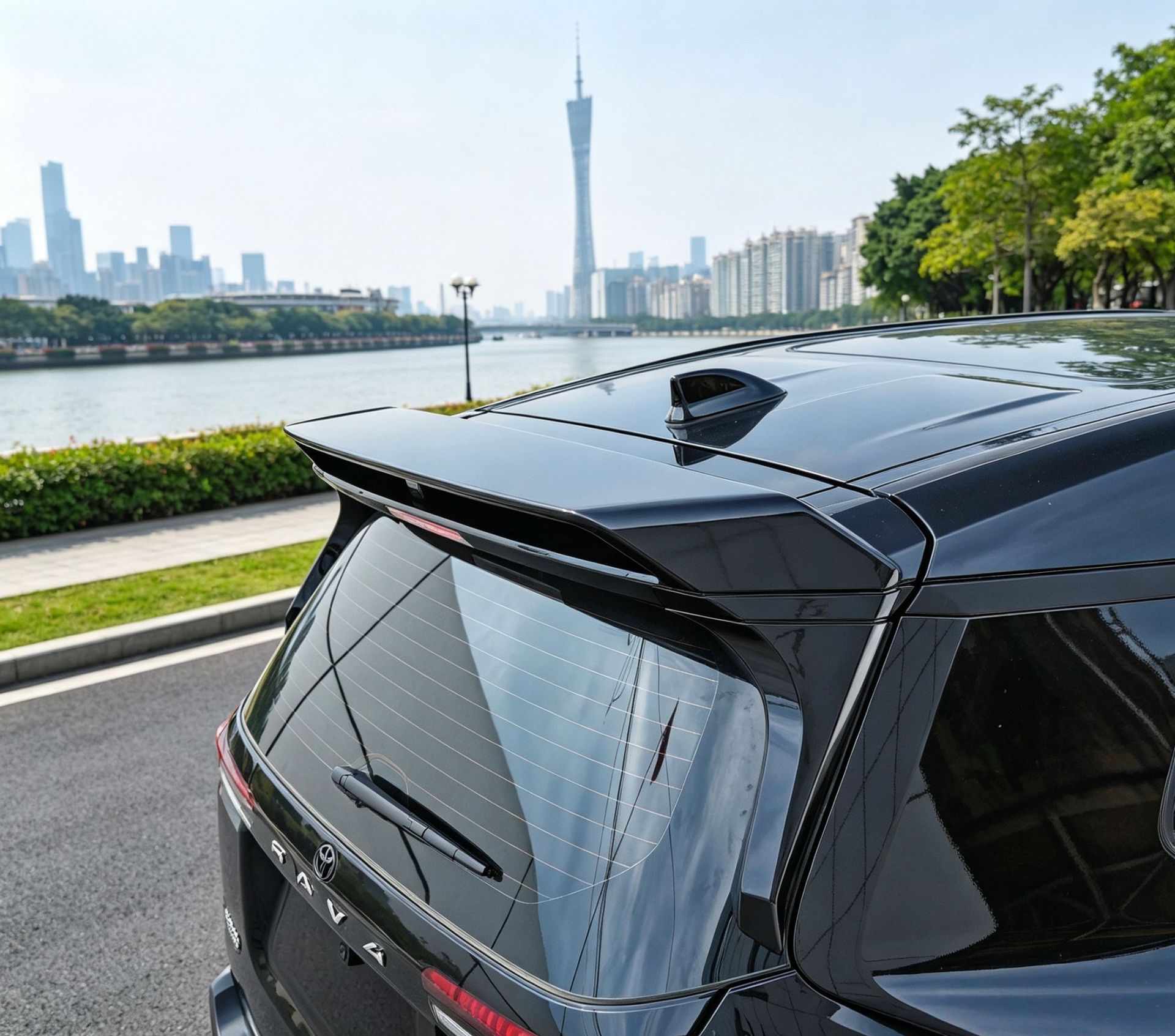 Suitable for 26 Models of Rav4, Rongfang, and Wildlander Modified Front Spoiler, Side Skirts, Rear Bumper, Roof Wing, Rear Diffuser, and Louvered Spoiler