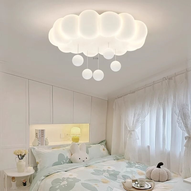 Cream-Style 72W-100W Energy-Saving Ceiling Light with Multi-Color Adjustable Blue Light Rg0 Full Spectrum Bedroom Light Wholesale