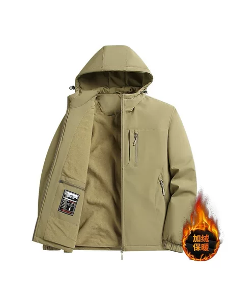 Winter high-quality fashion men's cotton-padded jacket with fleece lining, hooded, plus-size, casual, thickened, and warm, new style cotton coat
