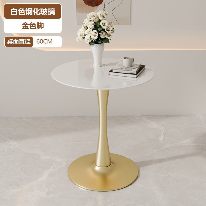 Single table - white table with gold frame