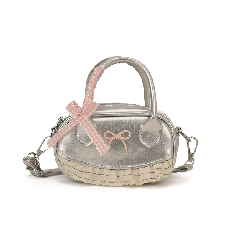 2026 nuevo bolso coreano para niños bolso de encaje de estilo extranjero bolso adorable arco bolso accesorios de niña pequeña