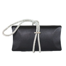 跨境水钻绳装饰晚宴包宴会包缎面舞会包手提包礼服包派对晚装包包