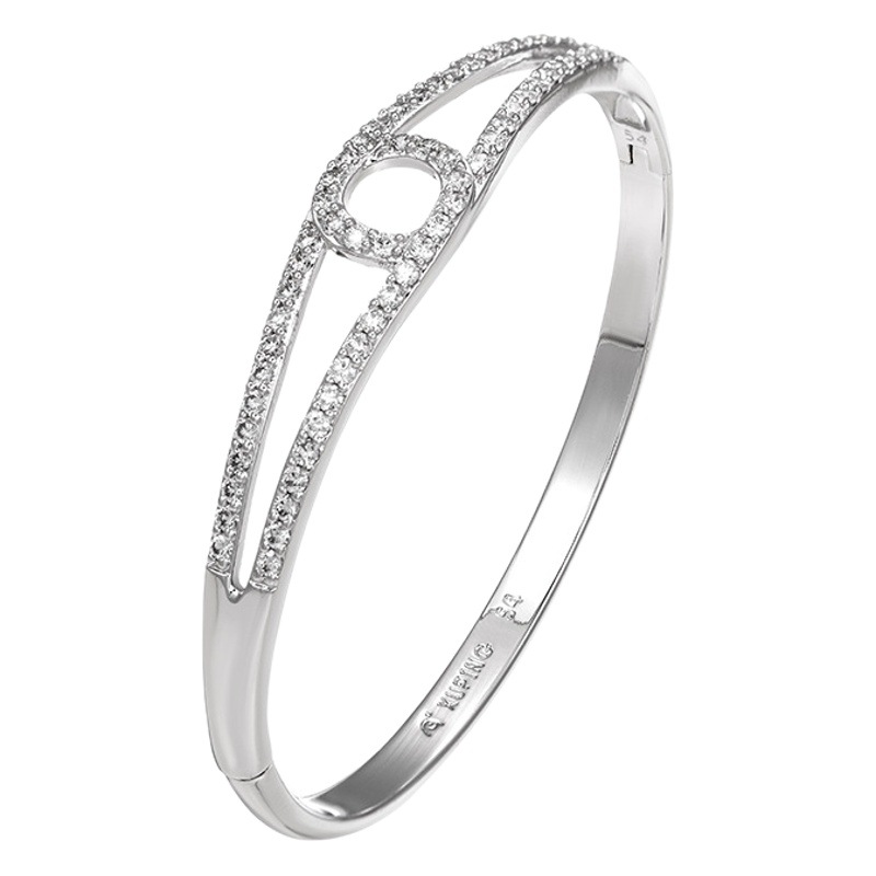 Joyería Xuping Europeo y Americano fuente transfronteriza simple pulsera geométrica personalidad de la moda blanco chapado en oro temperamento pulsera