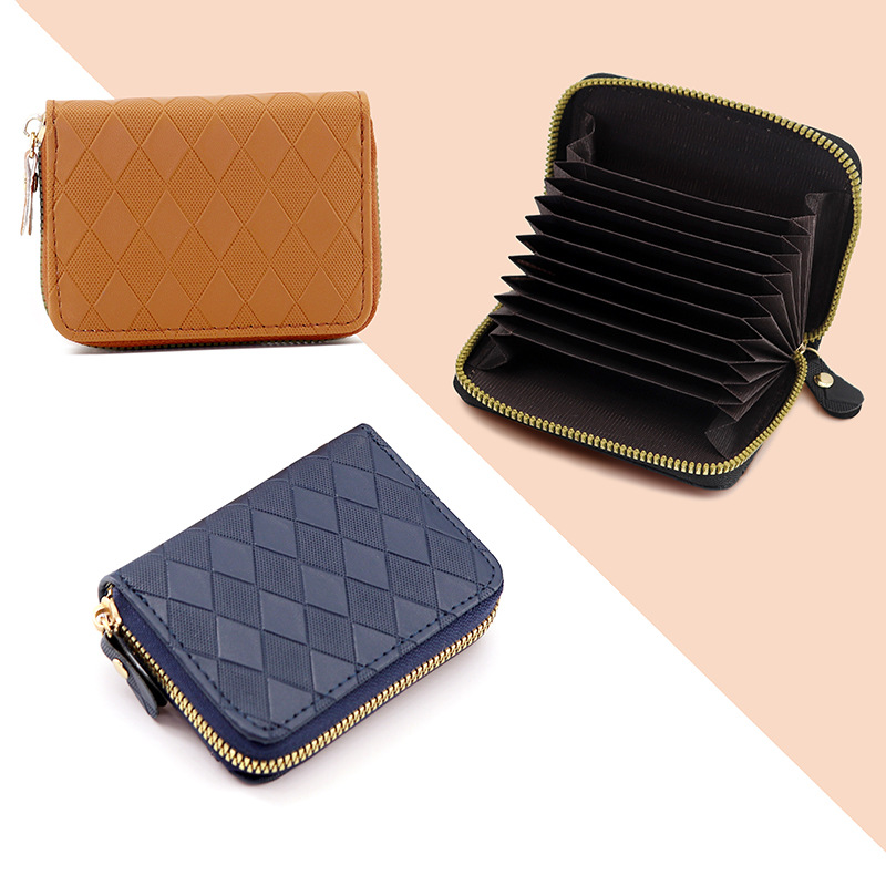 2024 nuevo tarjetero de órgano, tarjetero anti-desmagnetización para estudiantes, monedero con cremallera simple, tarjetero de gran capacidad para hombres