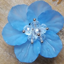 六瓣花 亚克力立体手缝花 DIY饰品配件 S033复古发簪头饰 备用