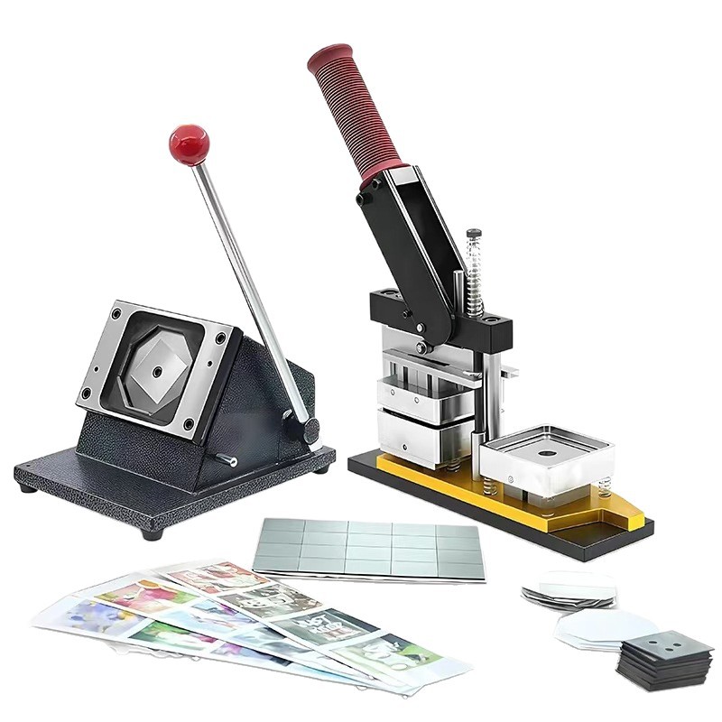50*50mm máquina de insignias cuadrada máquina de insignias imán suave juego de máquina de tarjetas de succión máquina de fabricación de pegatinas de refrigerador de bricolaje
