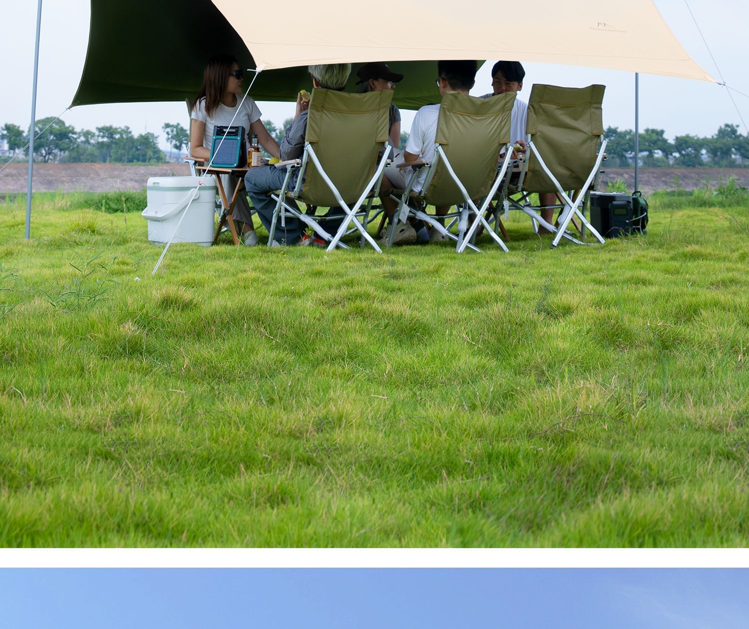 Mountain Guest's New Titanium Black Plastic Canopy Camping Style Outdoor Portable Outdoor Canopy Is Wind-Proof, Rain-Proof and Uv-Proof