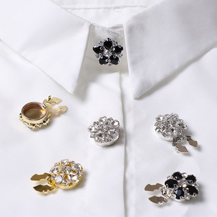 Button Cover Shirt Button Fashion Brooch Button Rhinestone Cufflinks Turtle Button Set Button Clip Accessory