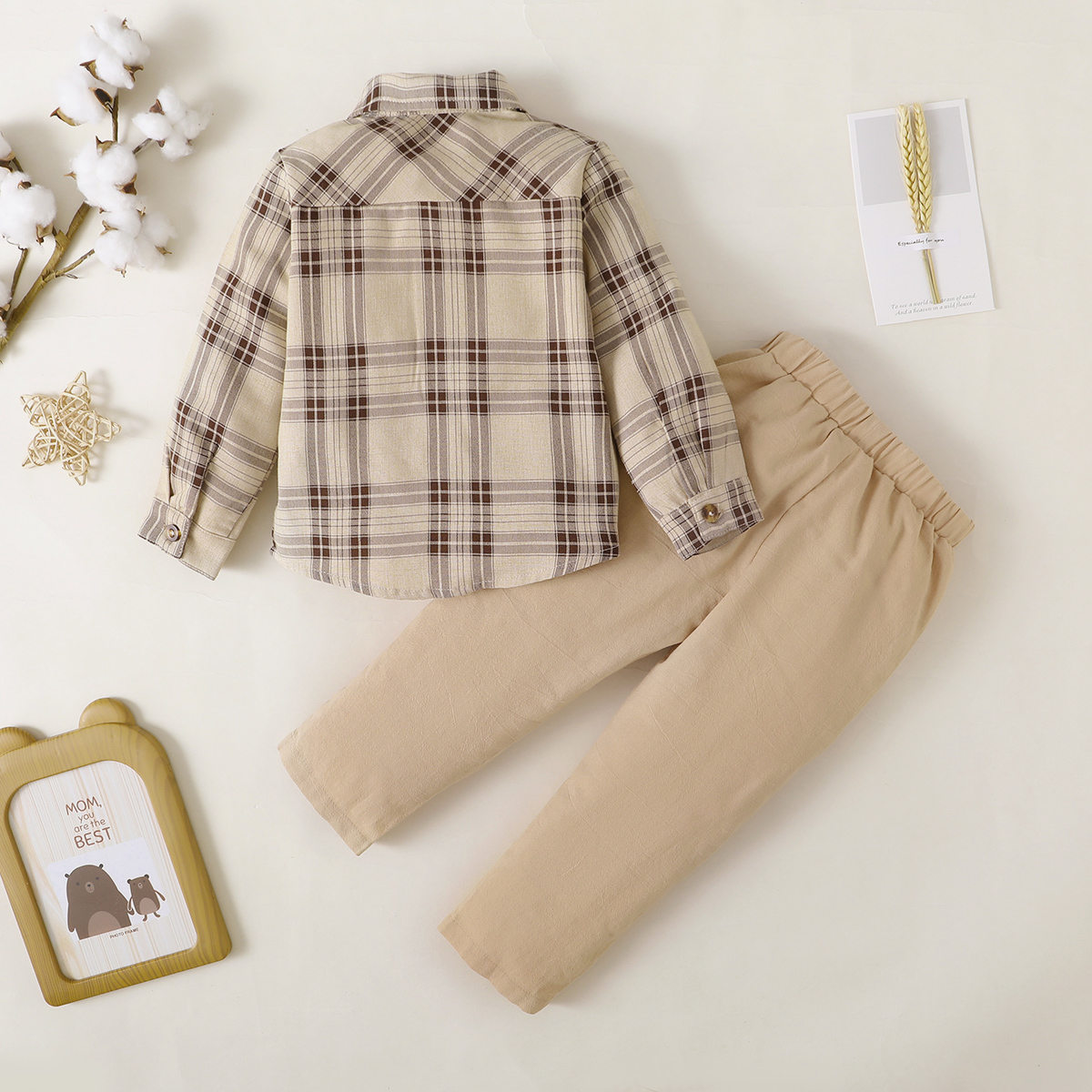 2024 Kindermode en vrije tijd Nieuwe geruite overhemdset_voghion.com