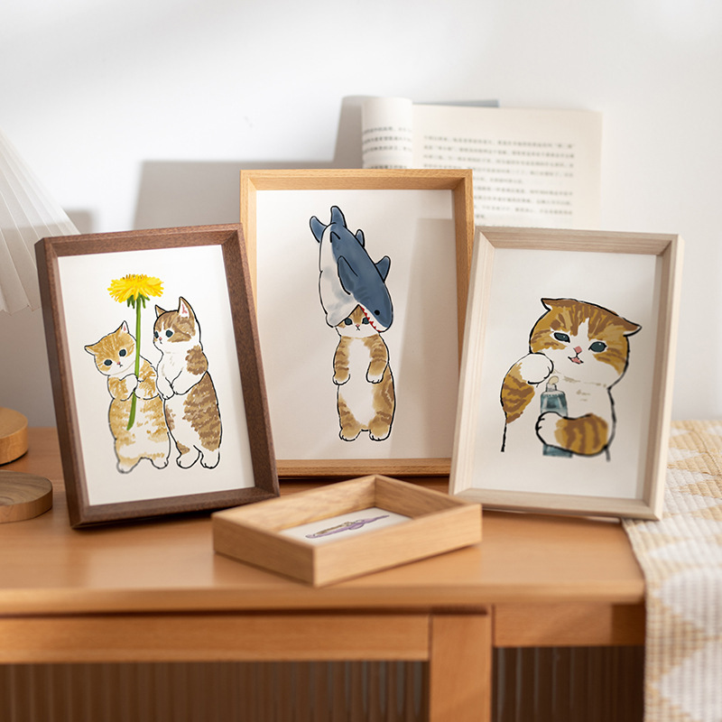 Pet wooden photo frame 6 inch table 5 inch 7 inch 8 inch 10 inch A4 wedding photo frame wall photo studio photo frame wholesale