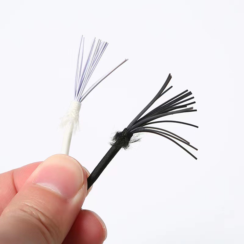 高弾円弾性バンド卸売りロープスポット2.5mm白黒カラー弾性ロープ包芯円ゴムロープ牛|undefined
