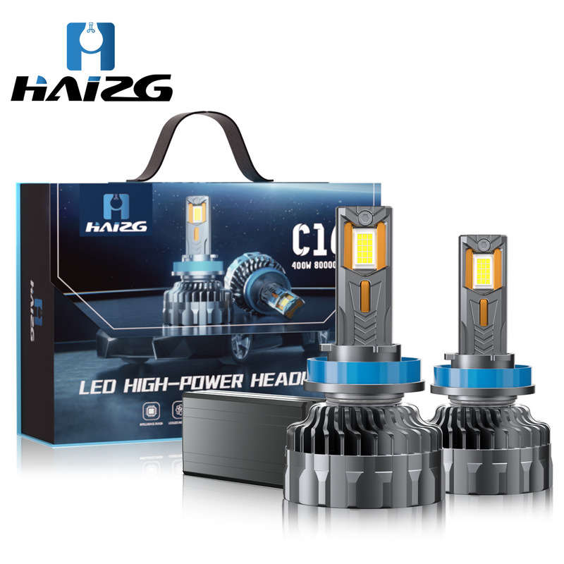 Cross-Border New Model High-Power 400W Car Led Headlight C16 Intelligent Decoding Headlight High-Brightness High and Low Beam Headlight Cross-Border New Model High-Power 400W Car Led Headlight C16 Intelligent Decoding Headlight High-Brightness High and Low Beam Headlight