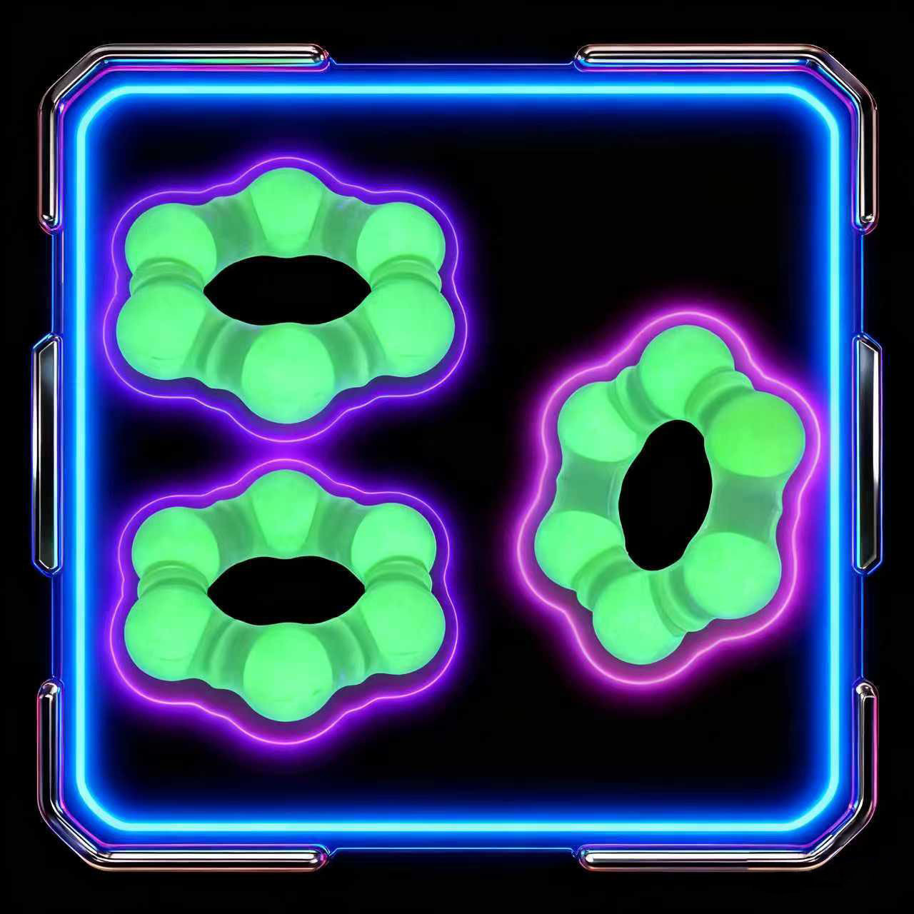 Luminous Liquid Silicone Locking Ring, Manual Delay Cock Ring for Men — detail image 1