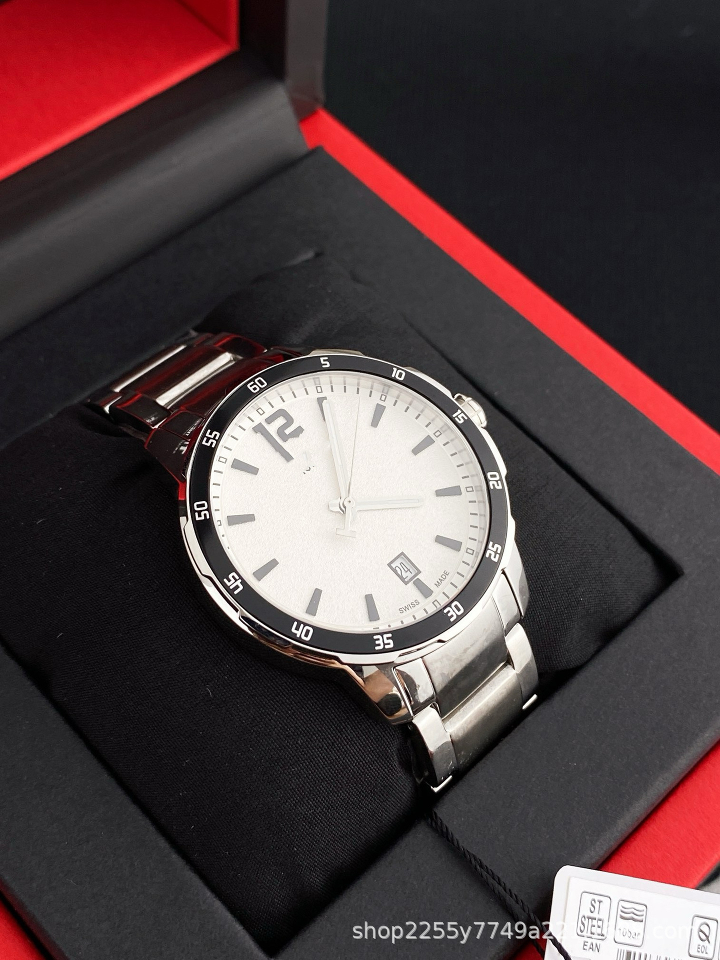 Caja de regalo de contador blanco plateado T095
