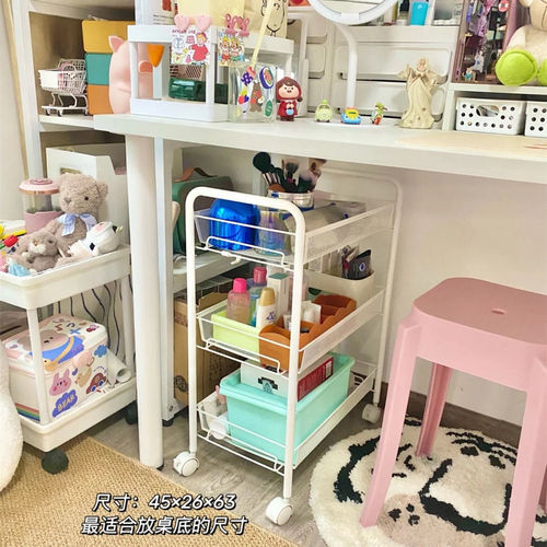 Small trolley for vegetable kitchen storage rack floor-standing multi-layer storage rack mobile wheeled household multi-functional snack storage