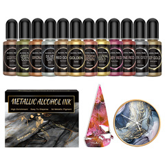 廠家熱銷 12色 珠光暈染色精 DIY水晶滴膠擴散渲染3D酒精墨水顏料